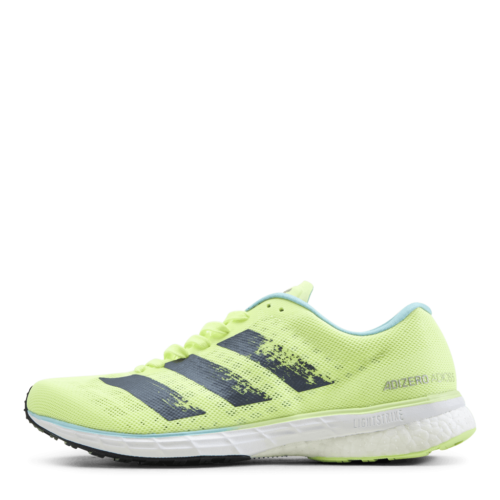 Adizero Adios W Hi-Res Yellow Crew Navy Clear Aqua adidas
