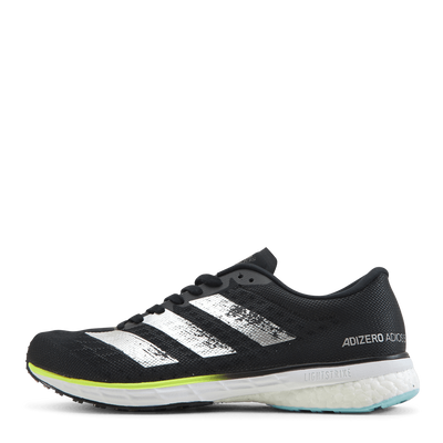 Adizero Adios 5 Shoes Core Black / Silver Metallic / Solar Yellow