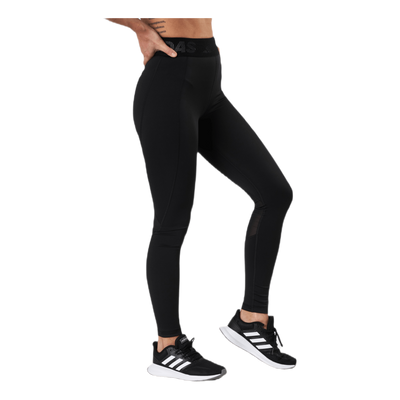 Techfit Long Branded Elastic Tight Black / White