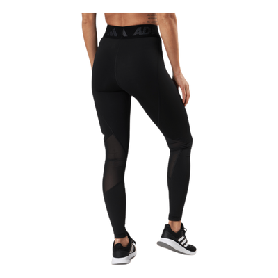 Techfit Long Branded Elastic Tight Black / White