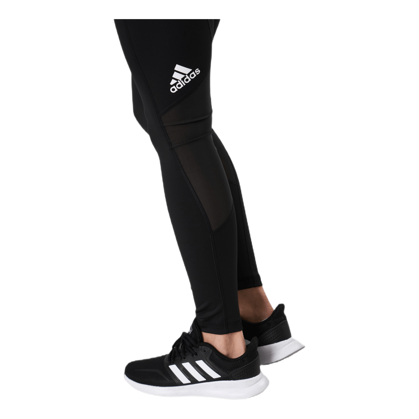 Techfit Long Branded Elastic Tight Black / White