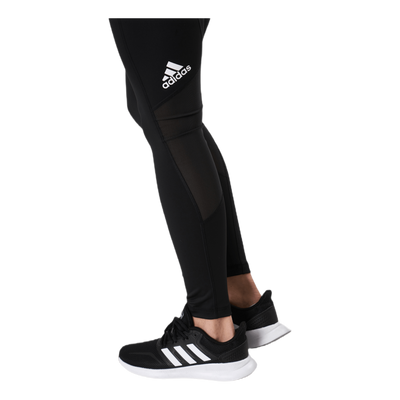 Techfit Long Branded Elastic Tight Black / White