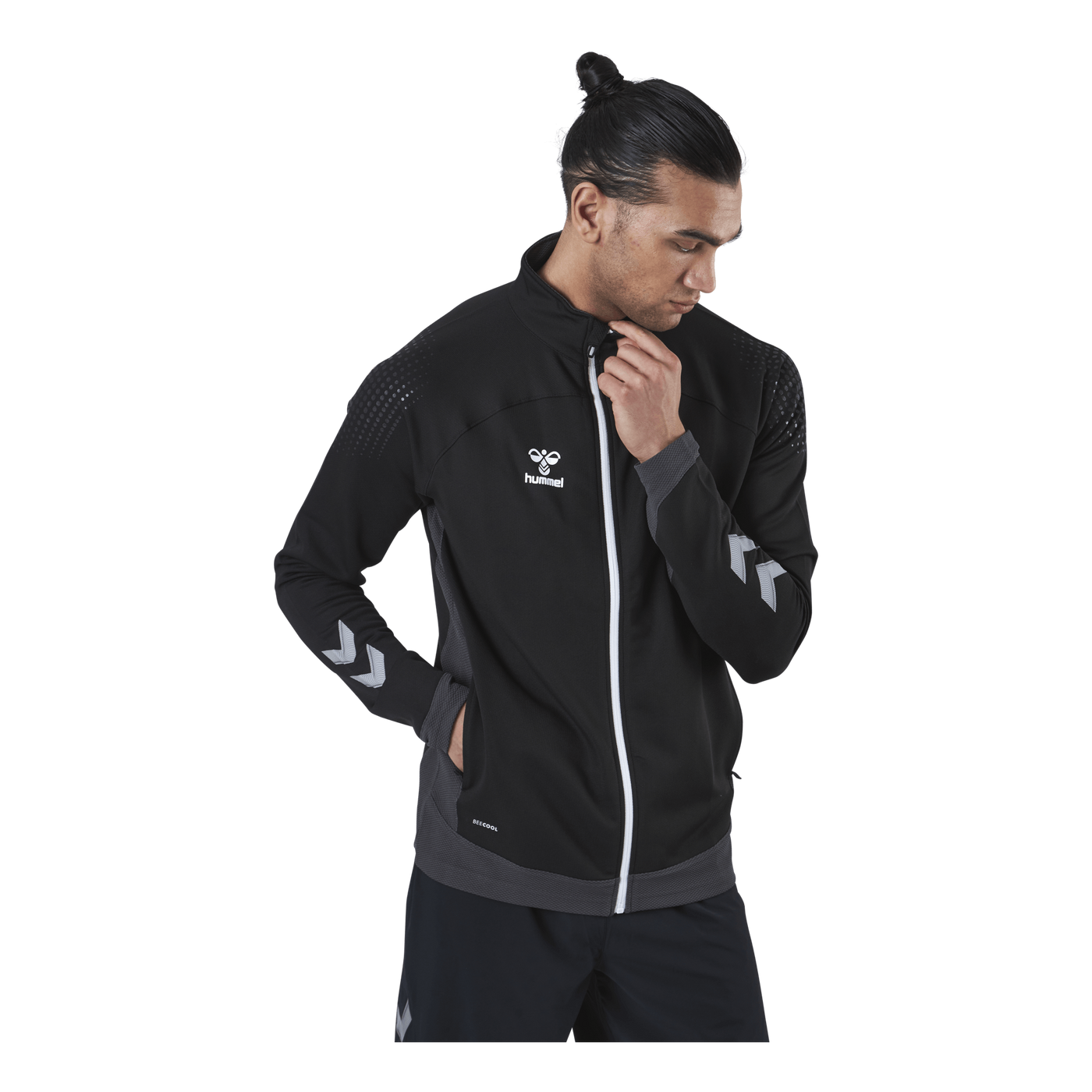 Poly Zip Jacket Black