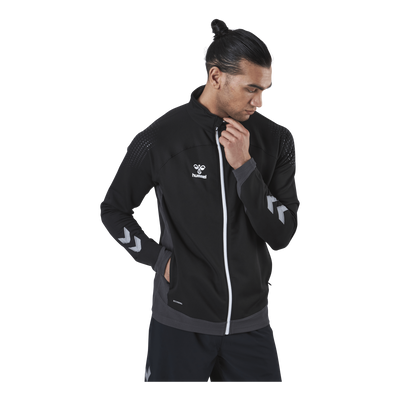 Poly Zip Jacket Black