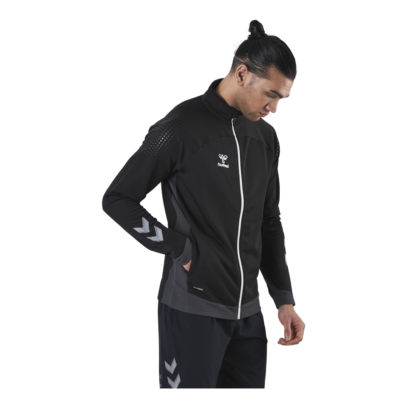 Poly Zip Jacket Black