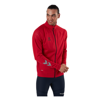 Poly Zip Jacket Red