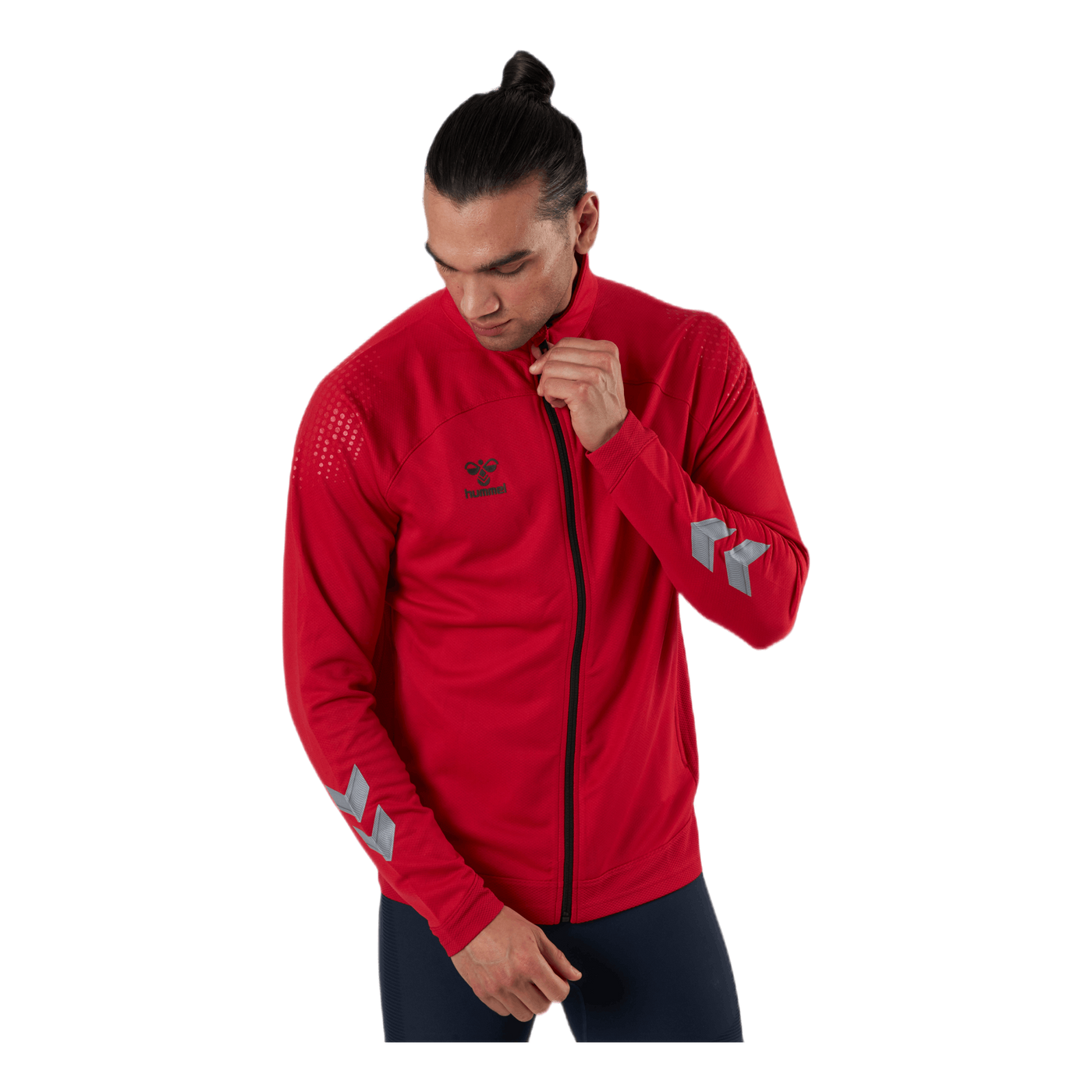 Poly Zip Jacket Red