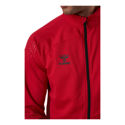 Poly Zip Jacket Red