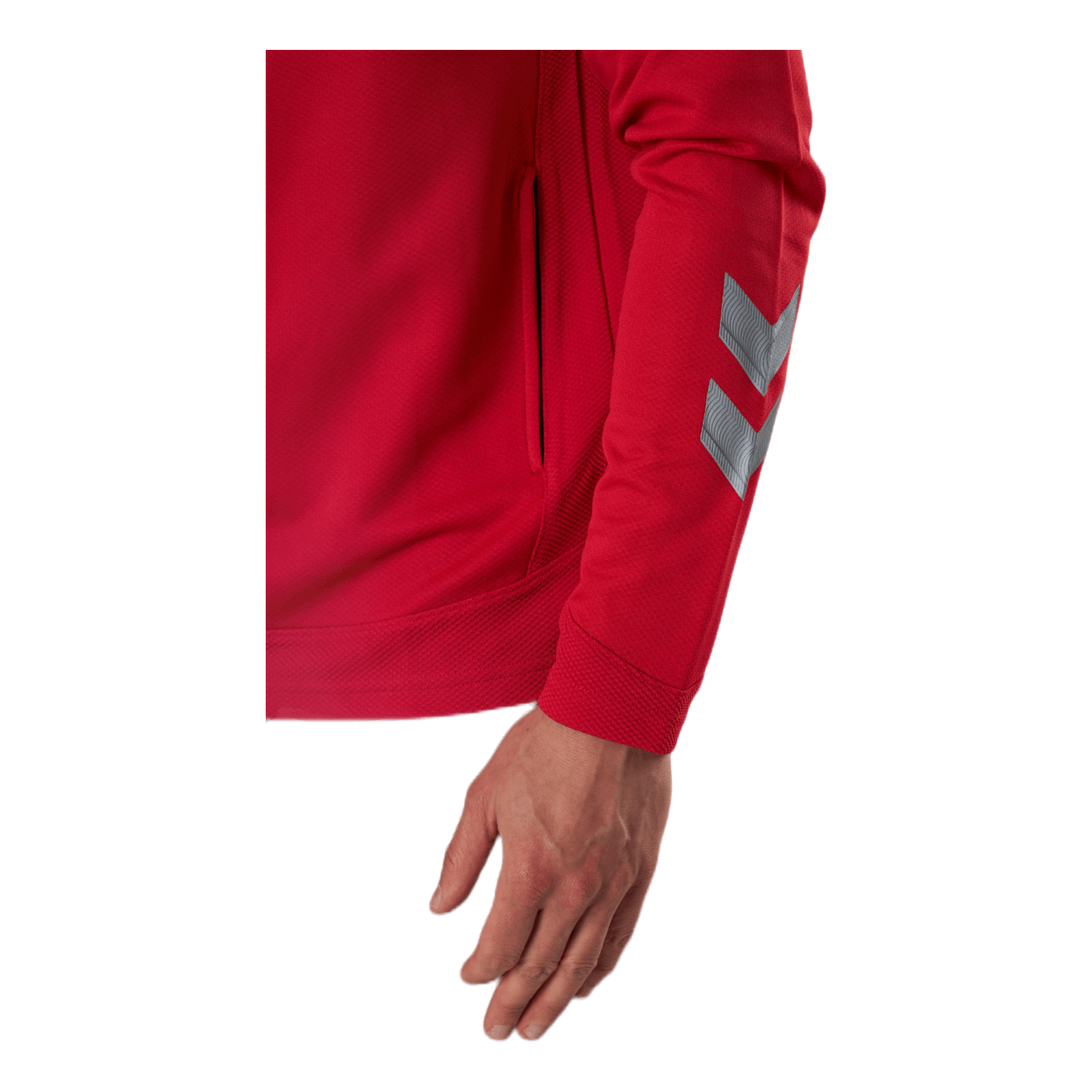 Poly Zip Jacket Red
