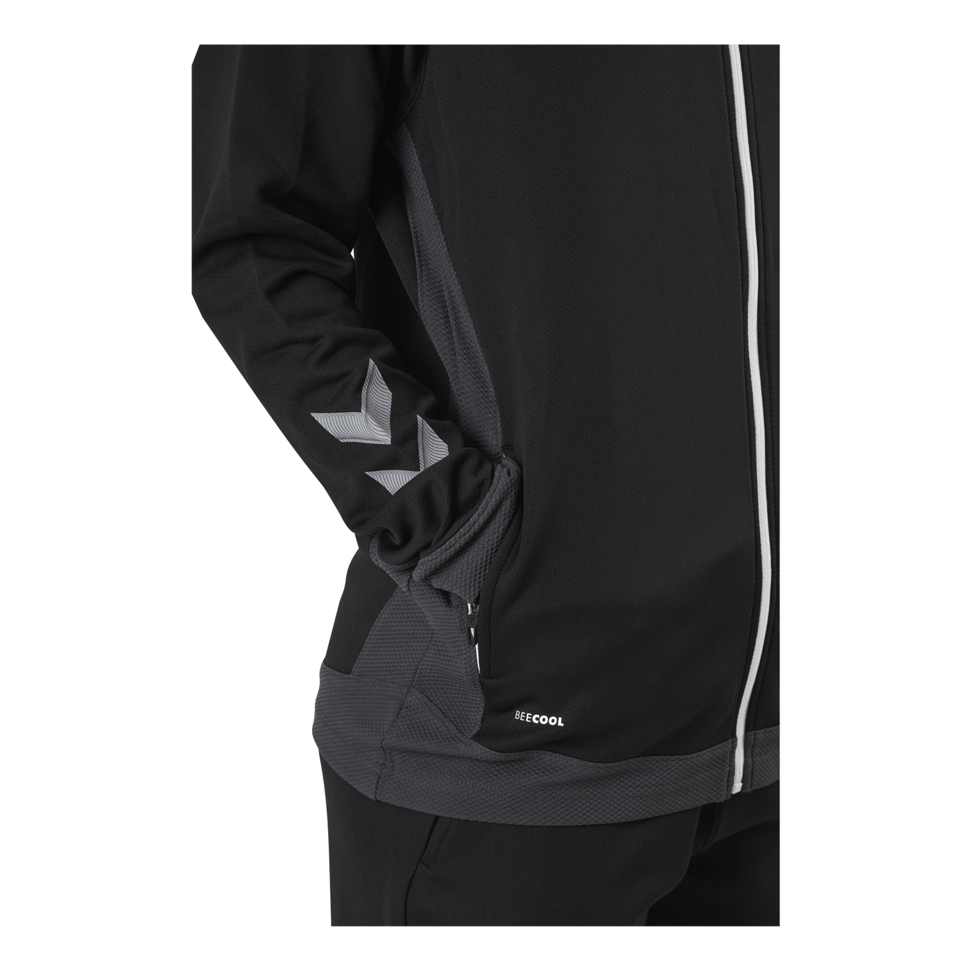 Poly Zip Jacket Black