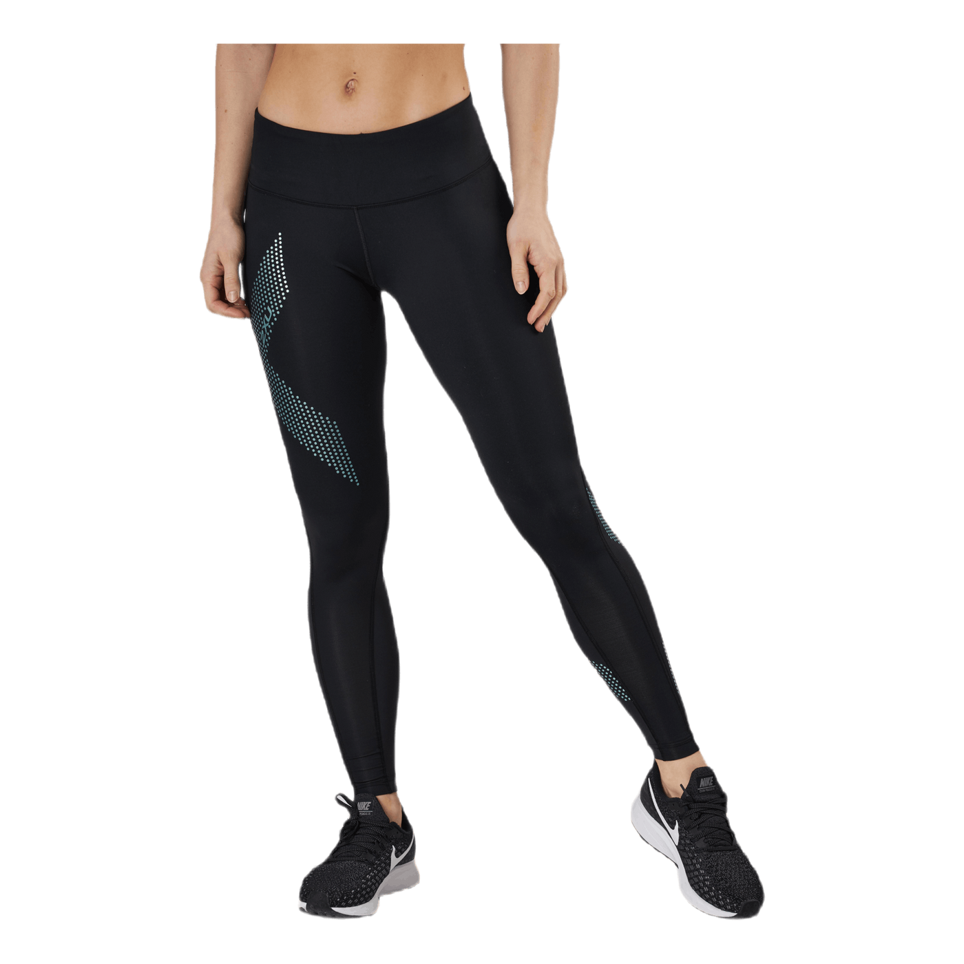 Mid-Rise Compression Tights Blue/Black