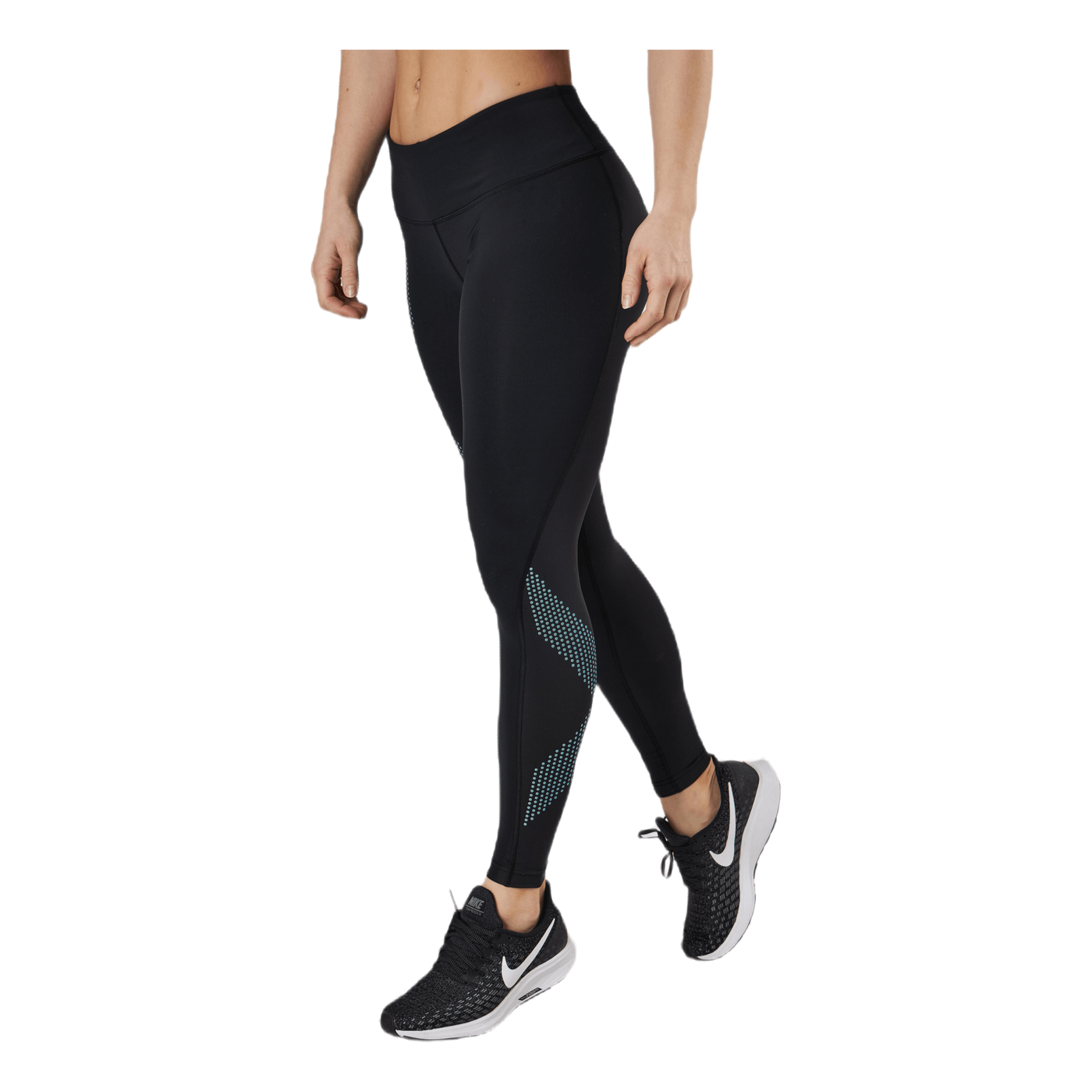 Mid-Rise Compression Tights Blue/Black