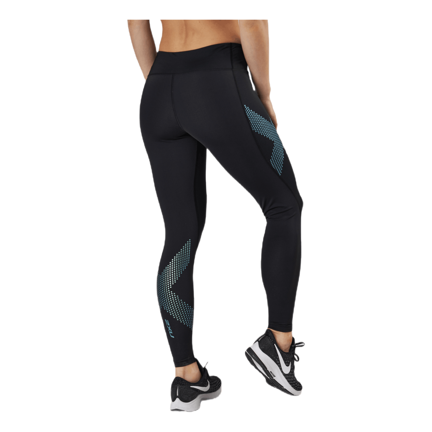 Mid-Rise Compression Tights Blue/Black