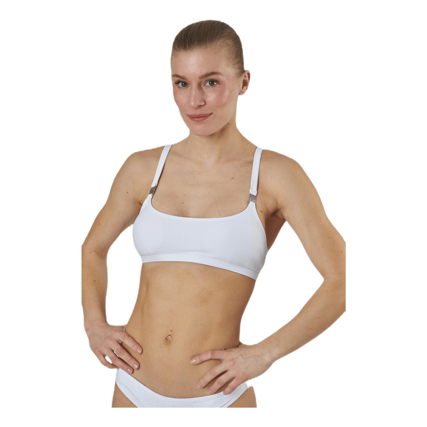 Core Textured Bralette-Rp White