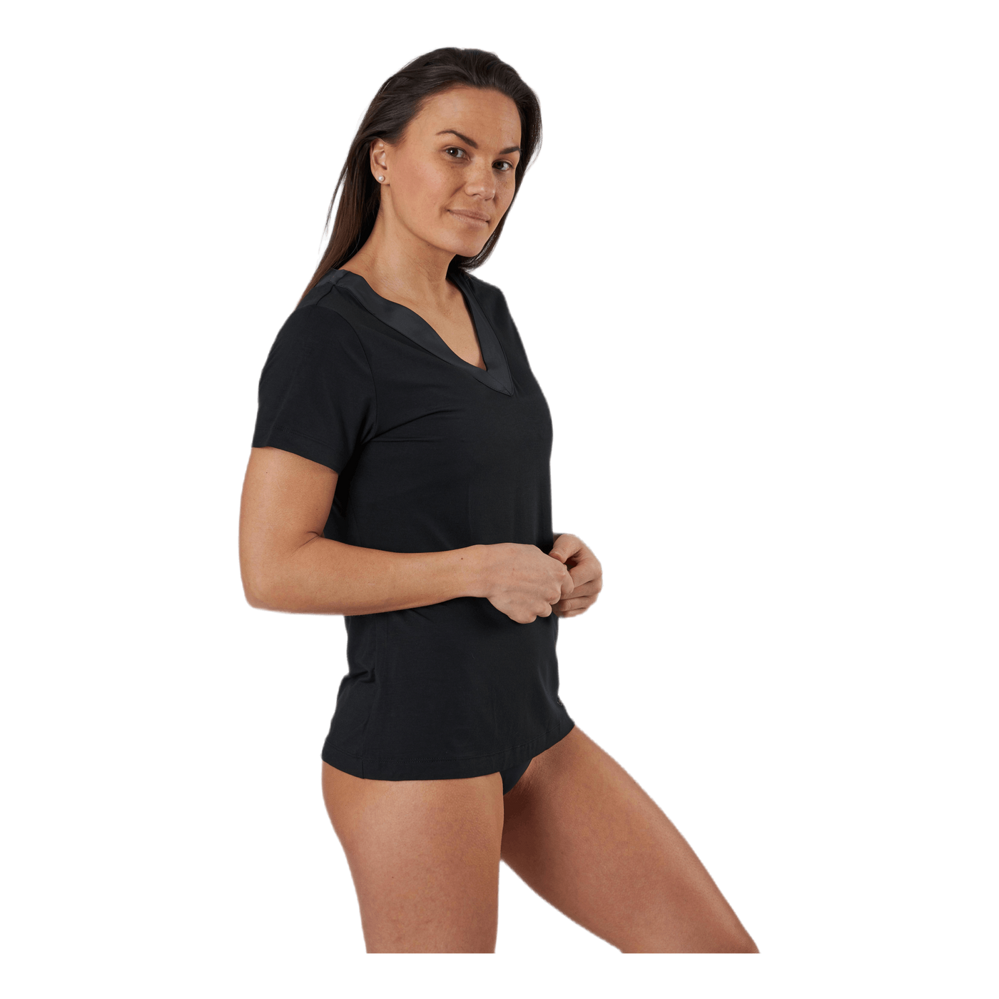 S/S V-Neck Black