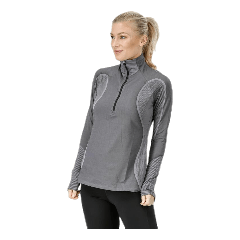 Hyperwarm Top LS Halfzip Engineered Black