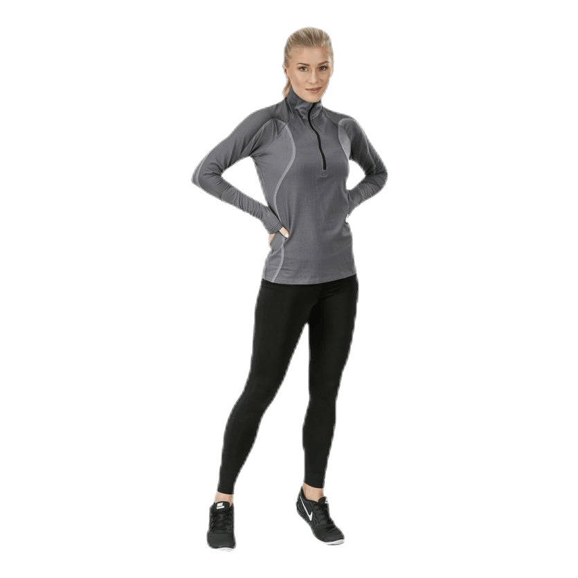 Hyperwarm Top LS Halfzip Engineered Black