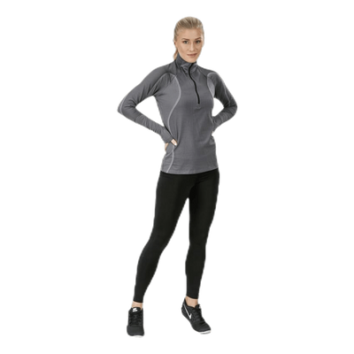 Hyperwarm Top LS Halfzip Engineered Black