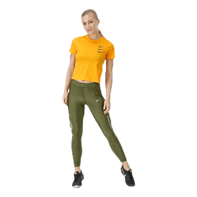 Running Division Top Crop Orange