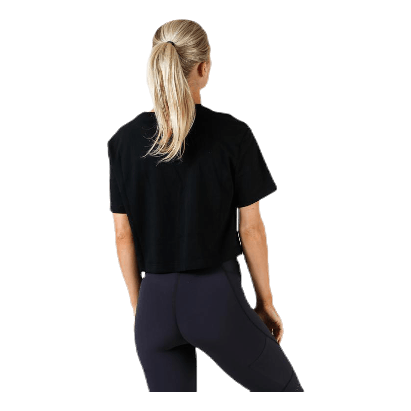 Essential Icon Crop Futura Tee White/Black
