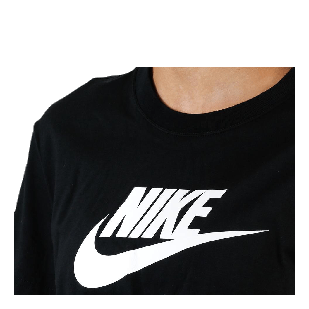 Essential Icon Crop Futura Tee White/Black