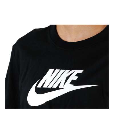 Essential Icon Crop Futura Tee White/Black
