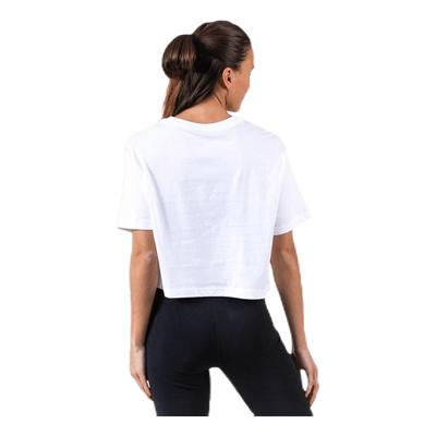 Essential Icon Crop Futura Tee White/Black