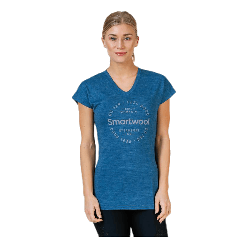 Go Far Feel Good Tee Blue
