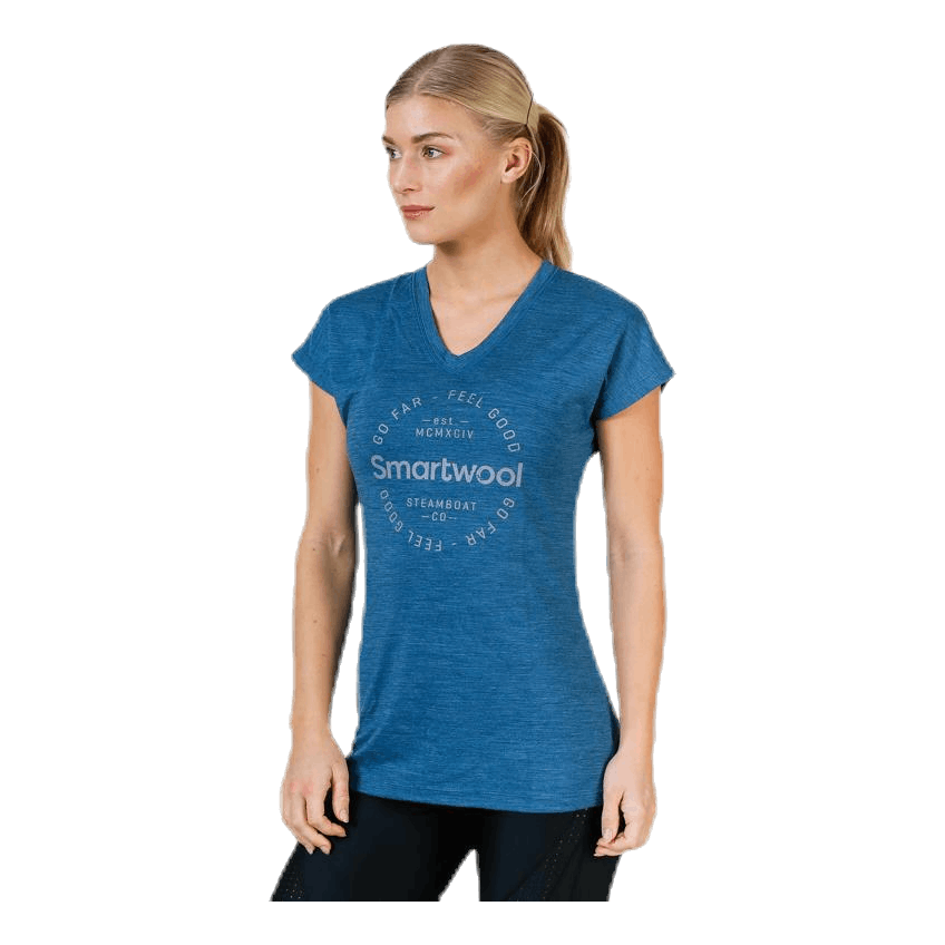 Go Far Feel Good Tee Blue