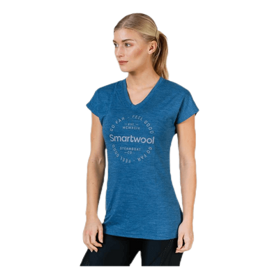 Go Far Feel Good Tee Blue