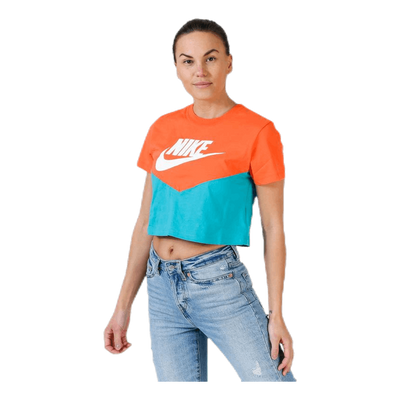 Heritage SS Top Orange/Turquoise