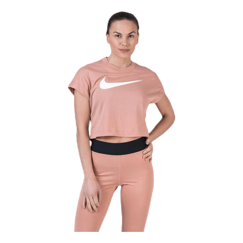 Swoosh SS Crop Top Red