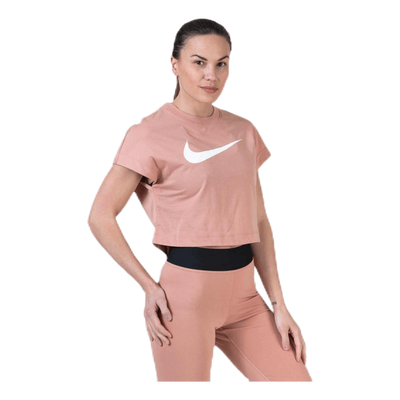 Swoosh SS Crop Top Red