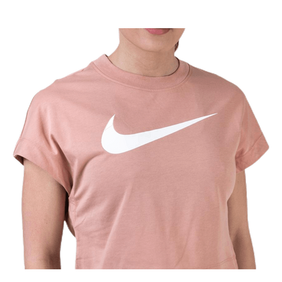 Swoosh SS Crop Top Red