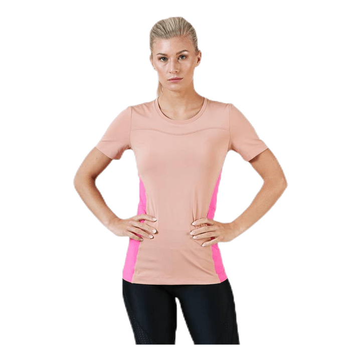 Pro Short-Sleeve Top Pink/White
