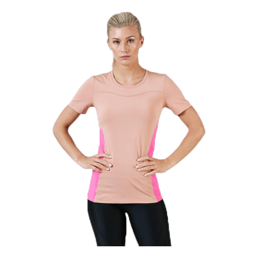 Pro Short-Sleeve Top Pink/White