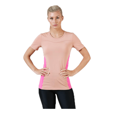 Pro Short-Sleeve Top Pink/White