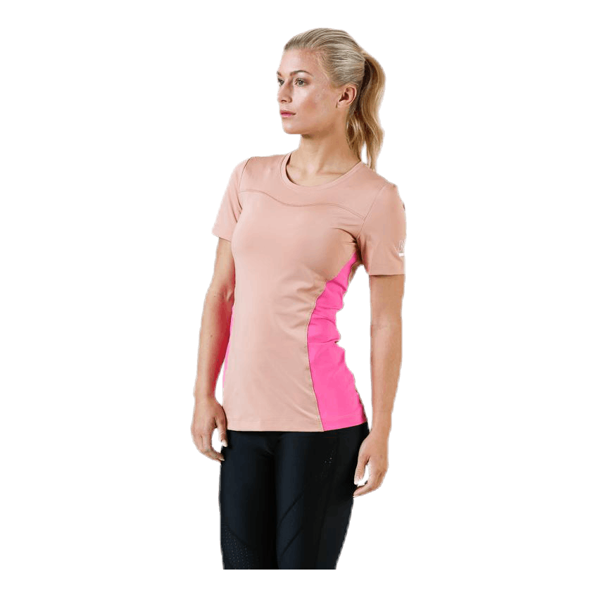 Pro Short-Sleeve Top Pink/White