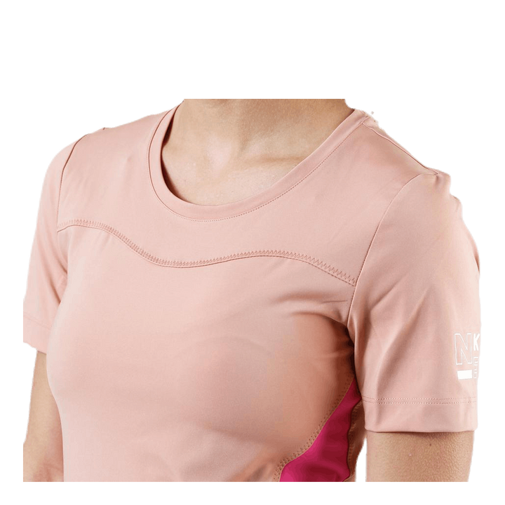 Pro Short-Sleeve Top Pink/White