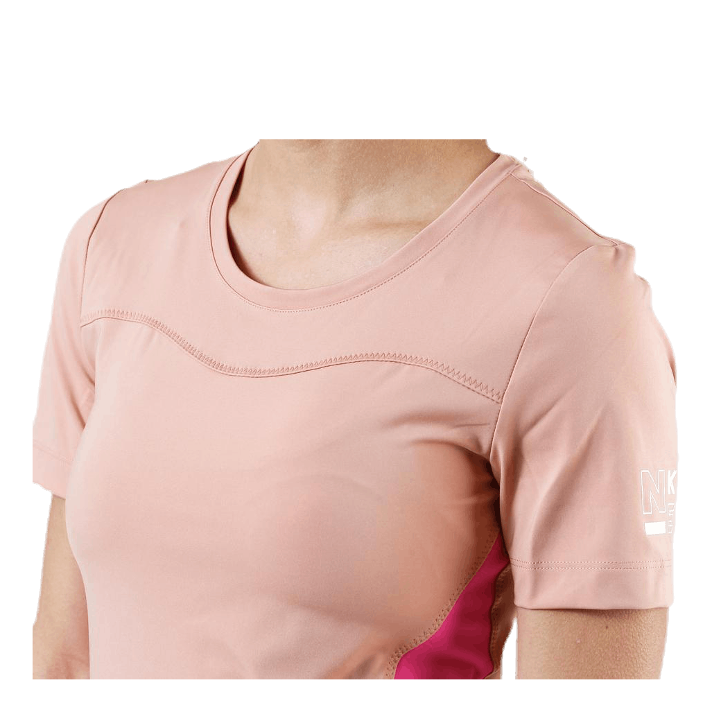 Pro Short-Sleeve Top Pink/White