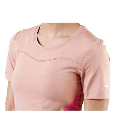 Pro Short-Sleeve Top Pink/White