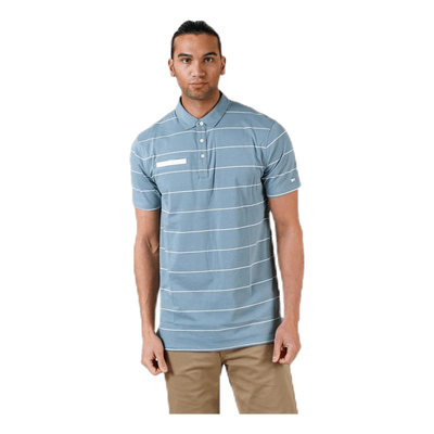 Player Striped Polo Grey