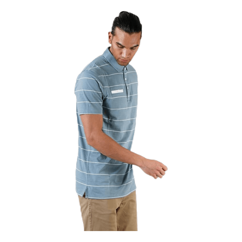 Player Striped Polo Grey