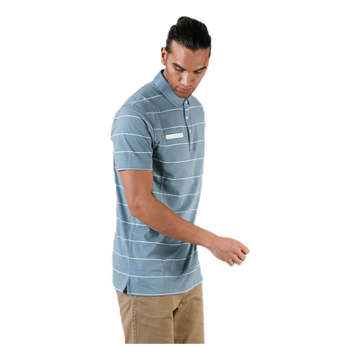 Player Striped Polo Grey