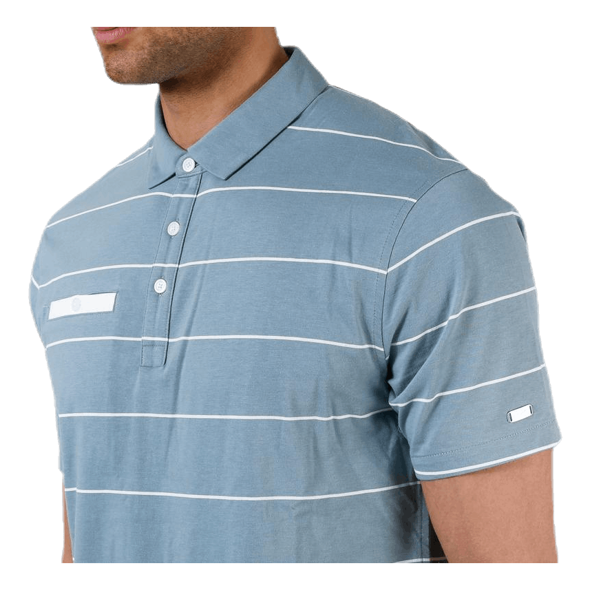 Player Striped Polo Grey