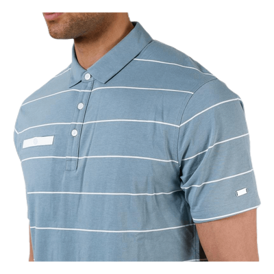 Player Striped Polo Grey