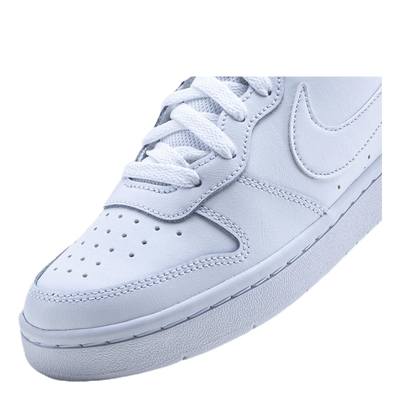 Court Borough Low 2 Big Kids' Shoes WHITE/WHITE-WHITE