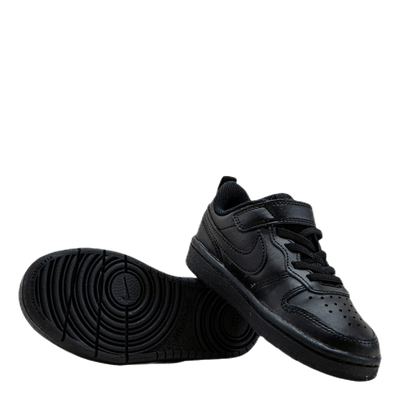 Court Borough Low 2 Little Kids' Shoes BLACK/BLACK-BLACK