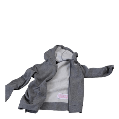 Sportswear Club Big Kids' Full-Zip Hoodie CARBON HEATHER/SMOKE GREY/WHITE