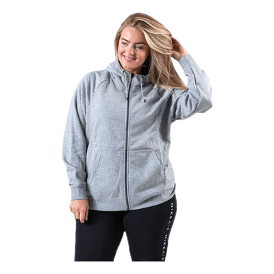 Essential Zip Hoodie Plus Grey